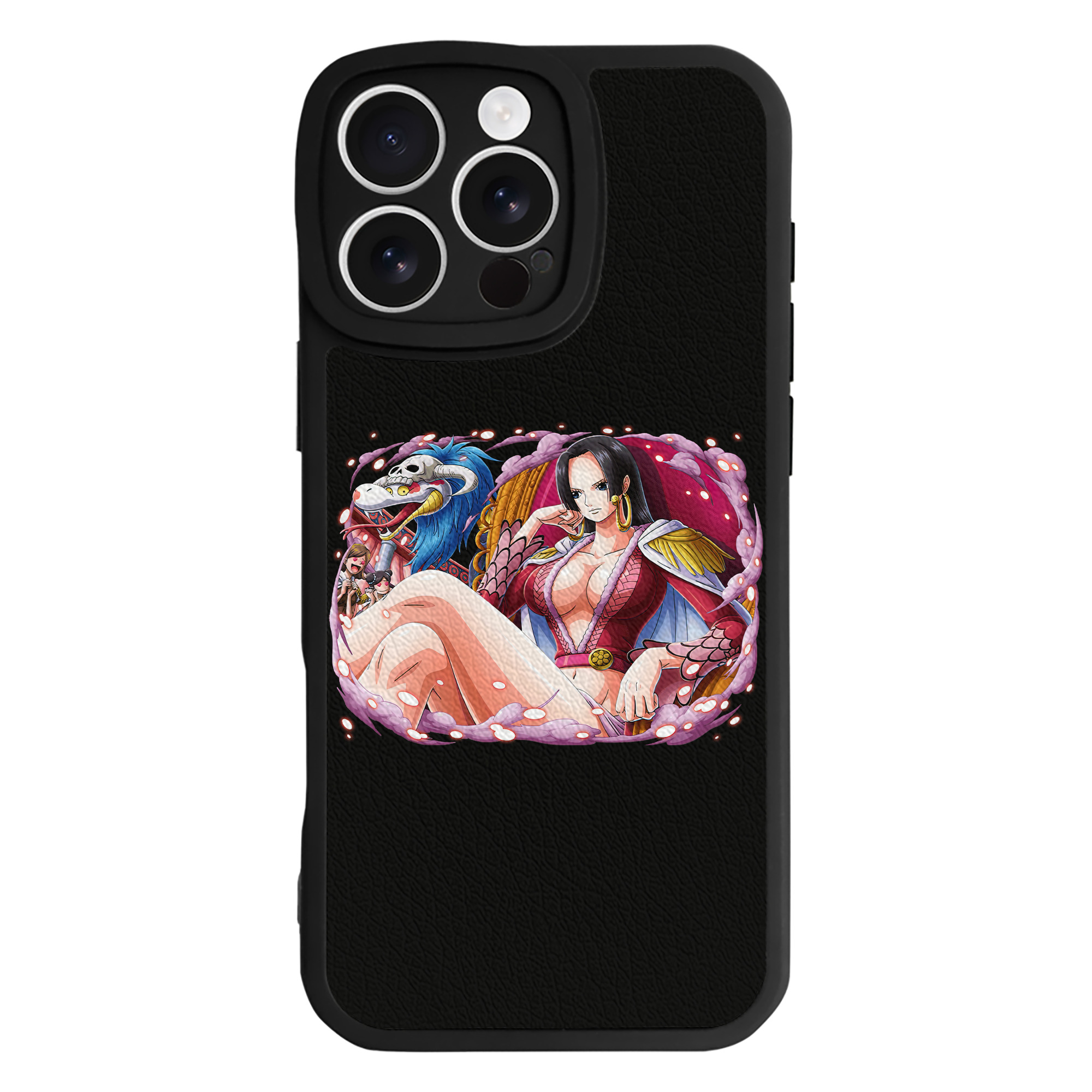（画像用） ワンピース ボア・ハンコック ONE PIECE Boa·Hancock 【iPhone 16シリーズ対応】シリコンスマホケース（レザー調） 材質：シリコン